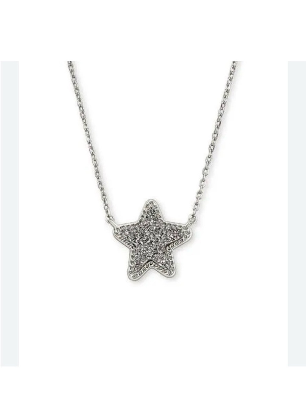 Kendra Scott Silver Star Drusy Necklace